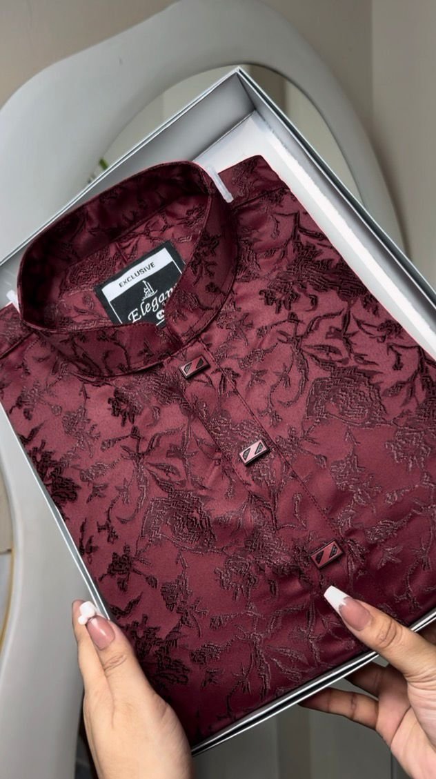 Kashmeeri luxary katan wedding special #BP862 maroon