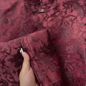 Alternative view of Kashmeeri luxary katan wedding special #BP862 maroon