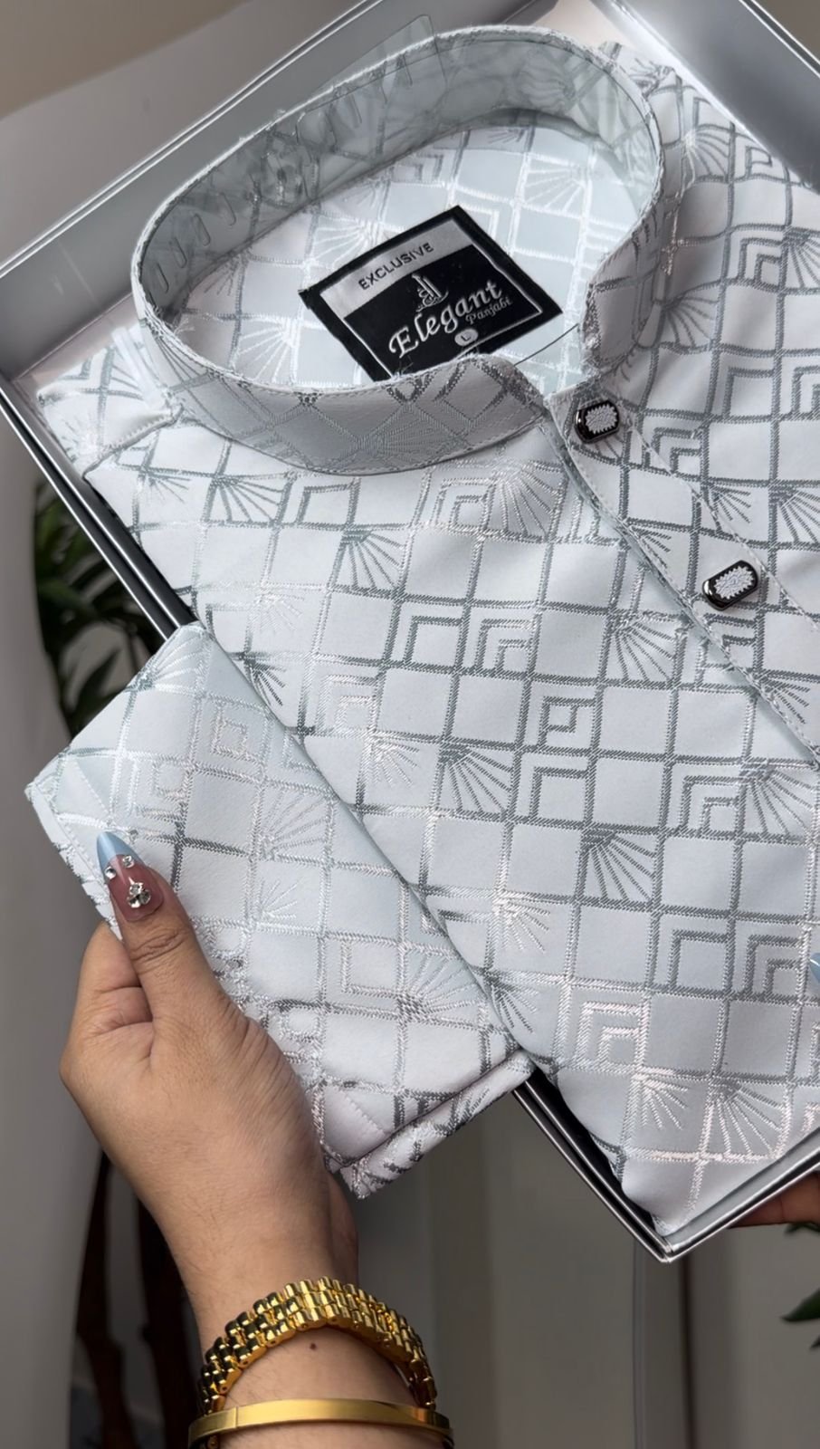 Ash colour Kashmeeri luxary katan wedding special #BP863