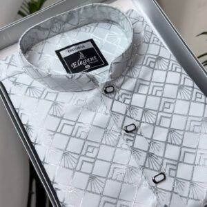 Alternative view of Ash colour Kashmeeri luxary katan wedding special #BP863