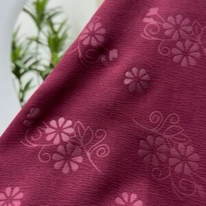 Alternative view of Floral Zaffran Panjabi (Exclusive) Premium embossed fabric code - R5468