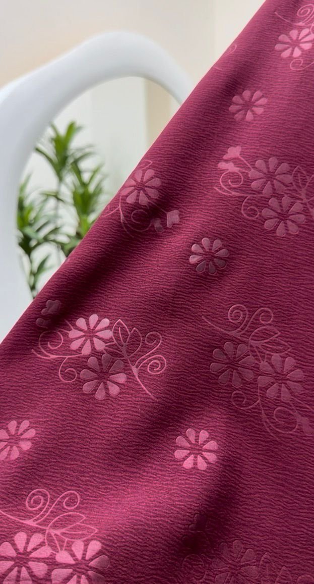 Floral Zaffran Panjabi (Exclusive) Premium embossed fabric code - R5468 - Image 2