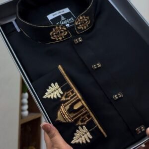 Pakistni fancy cotton fabric black(minar) BP904