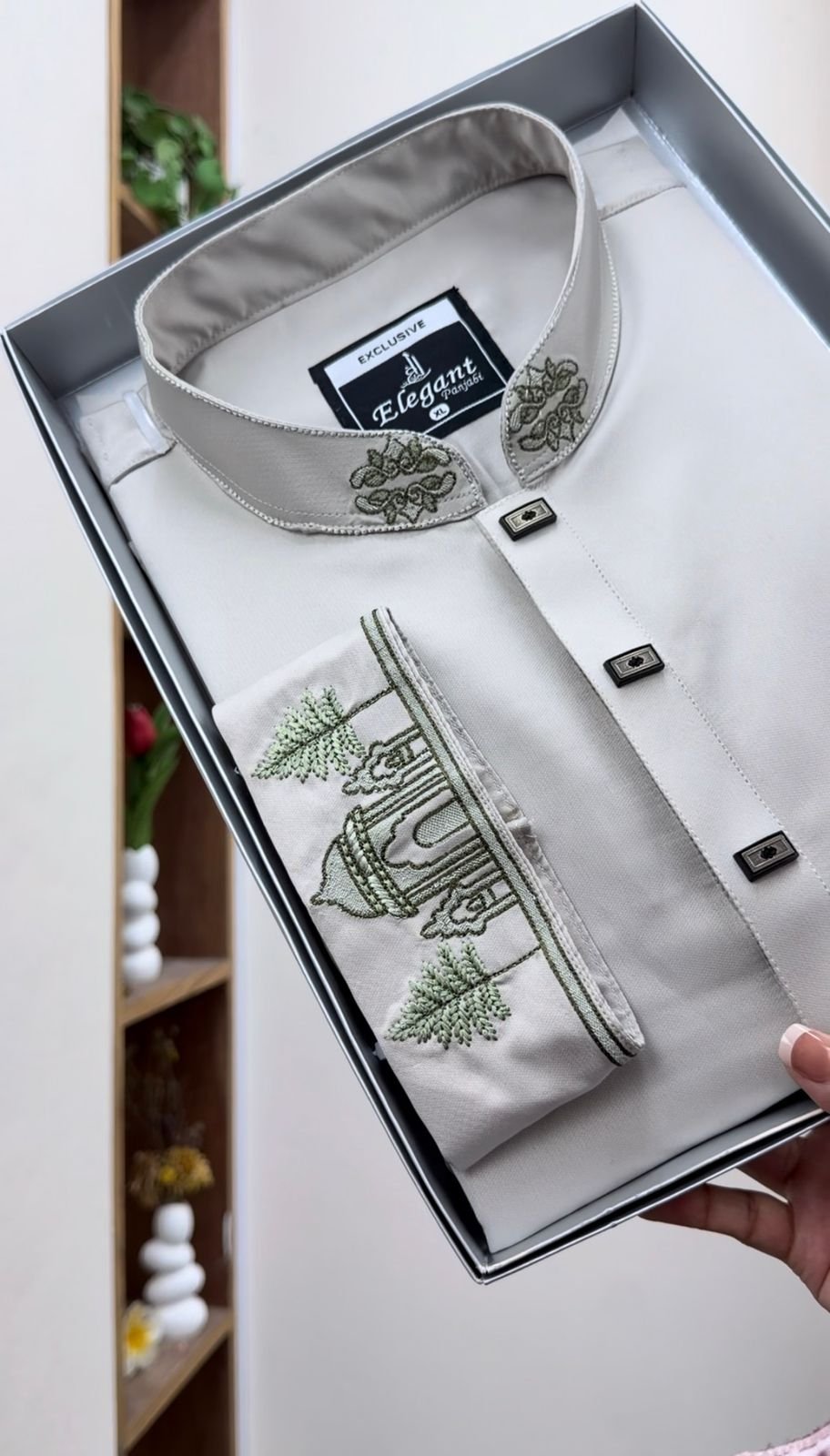 Pakistani fancy cotton (minar olive lite) #BP923