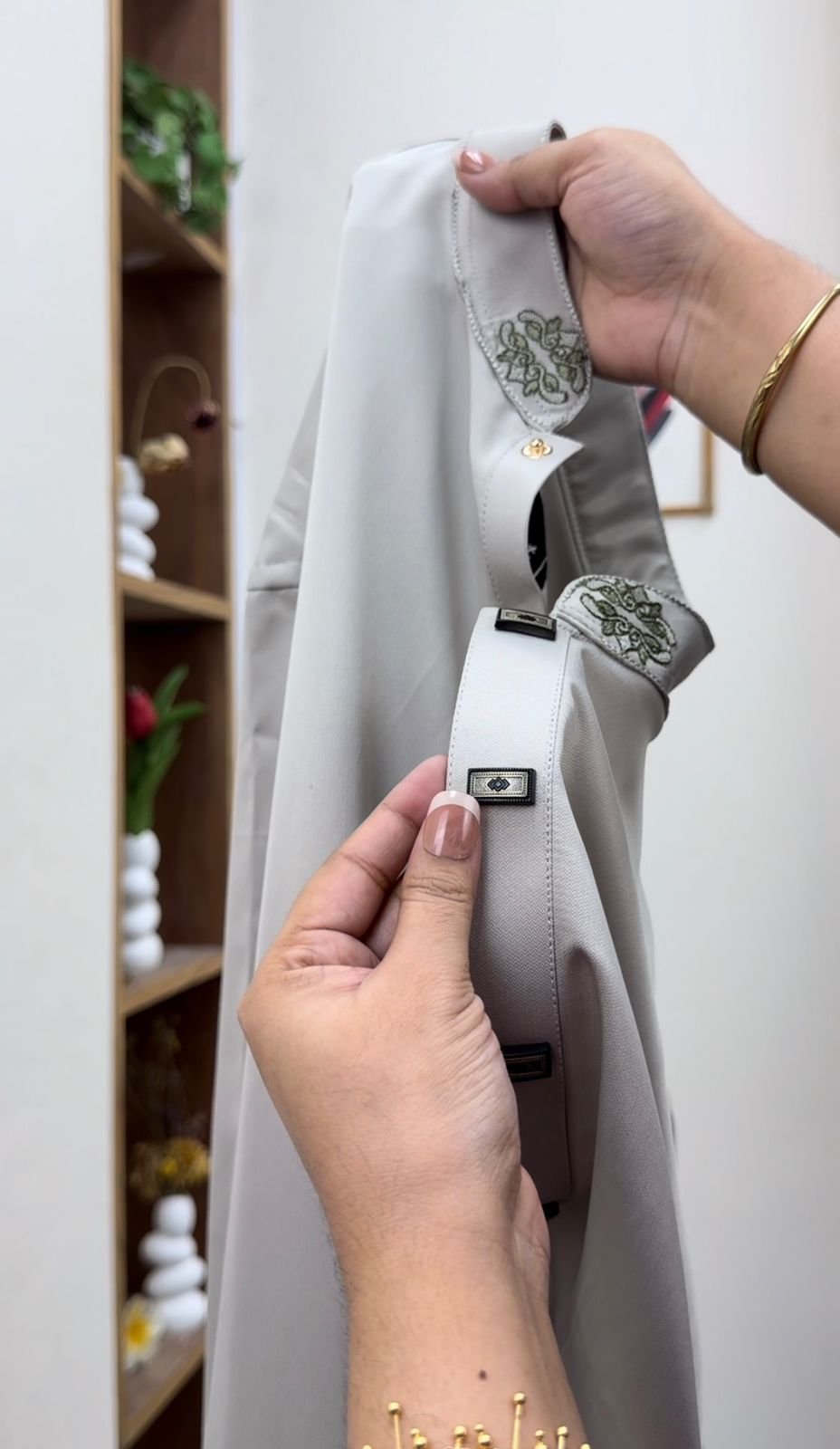 Pakistani fancy cotton (minar olive lite) #BP923 - Image 4