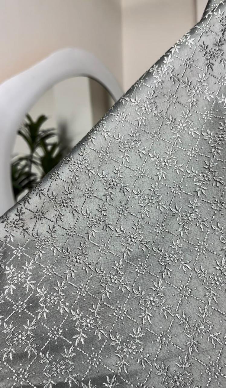 kashmeeri katan fabric Luxary (Dark Gray)#BP932 - Image 3