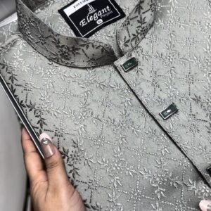 kashmeeri katan fabric Luxary (Dark Gray)#BP932