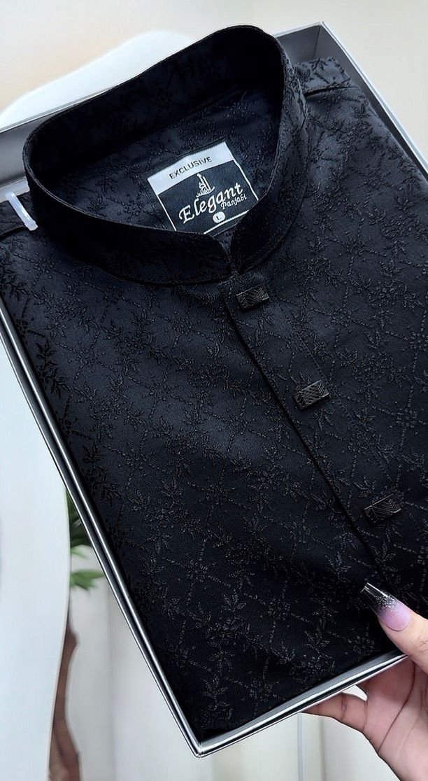 Kashmeeri katan luxary 140 GSM (Black) #BP945