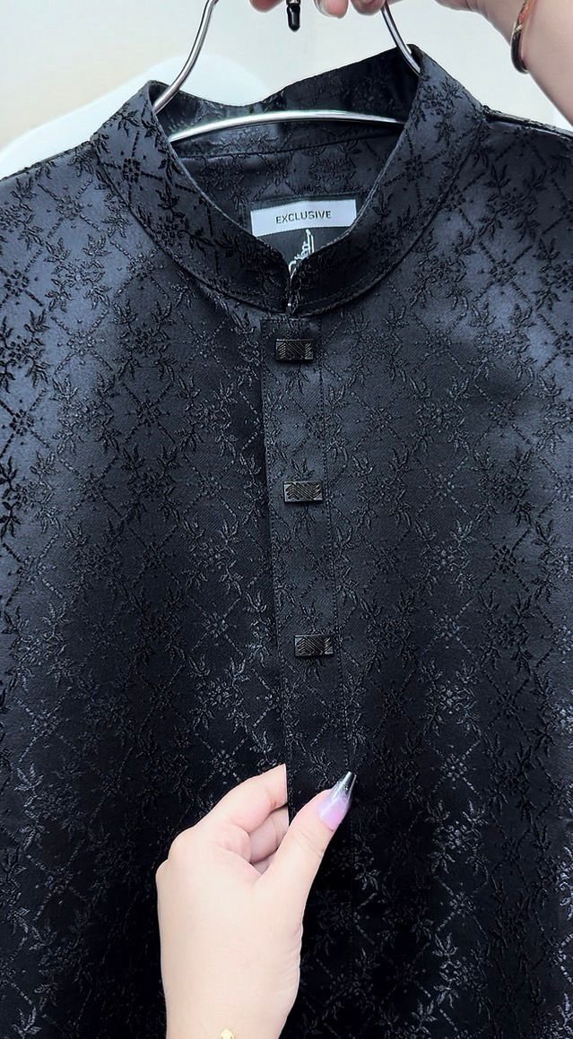 Kashmeeri katan luxary 140 GSM (Black) #BP945 - Image 4