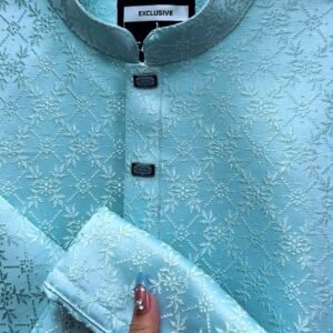 Alternative view of Kashmeeri katan  fabric GSM-140 (pest) #BP943