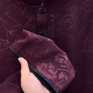 Alternative view of Chinese jafran soft stich print (dark khoyri)#BP960