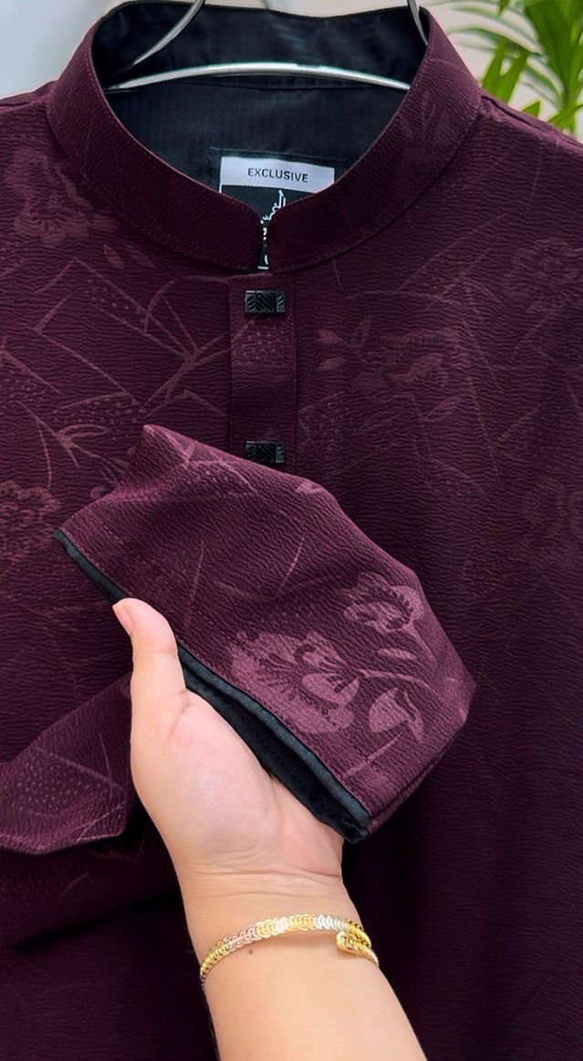 Chinese jafran soft stich print (dark khoyri)#BP960 - Image 2