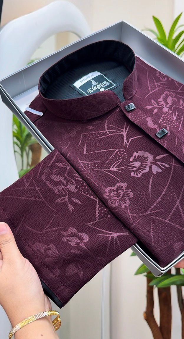 Chinese jafran soft stich print (dark khoyri)#BP960 - Image 3